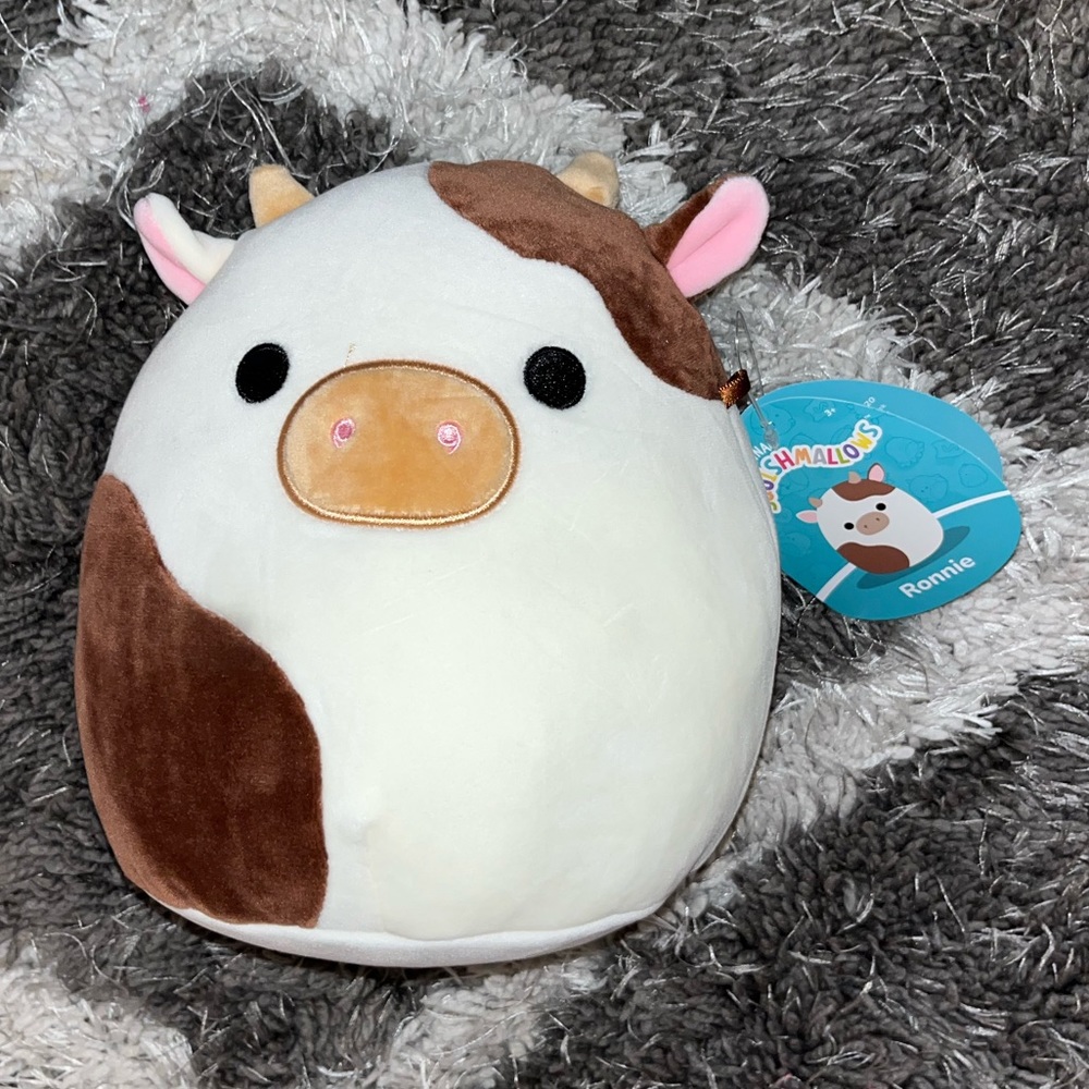 NWT Ronnie The Cow Squishmallow Brown & White